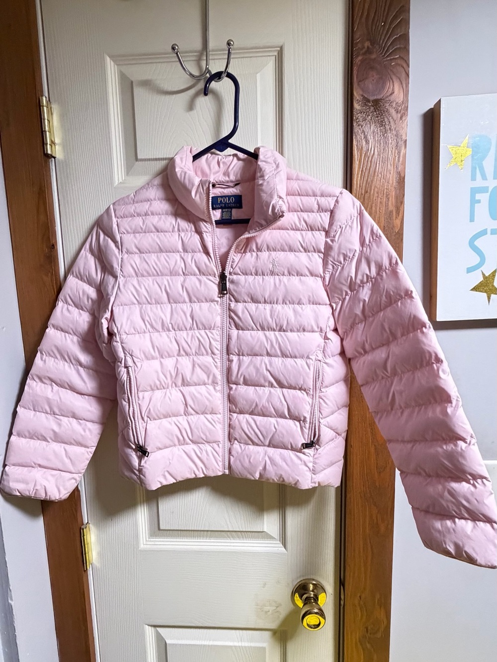 Polo by Ralph Lauren Light Pink Quilted Puffer Jacket size 10/12